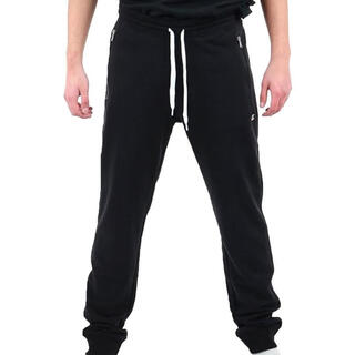 Champion men's sweatpants are warm and comfortable, loose fit, easy to put on and take off, black drawstring waist, side zipper pockets, black, one size fits all | it xxl