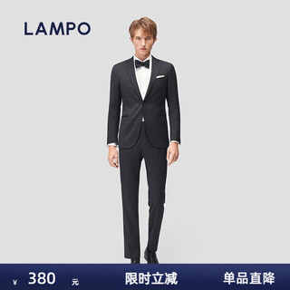 Blue leopard (lampo) special offer basic wardrobe all-season men's suit jacket black business suit jacket men black 44 (165) c