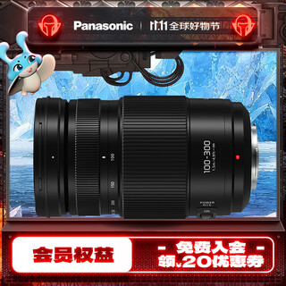 Panasonic 100-300mm f4.0-5.6 second generation mirrorless digital camera lens telephoto lens m43 mount black macro 4/3 system interface