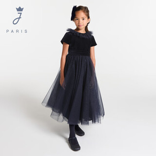 Jacadi french girls dress autumn and winter children's dress long skirt trendy 2043915 navy blue 123 105 /4a