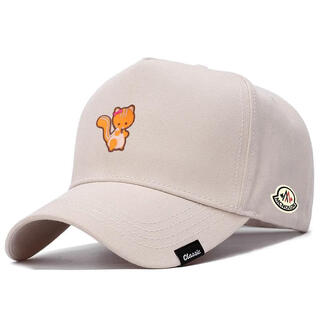 Mongolian piano baseball cap for men and women, fashionable and versatile, breathable peaked cap, sun protection, versatile for all seasons, large head circumference, warm hat, khaki color