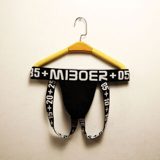 Gay men's thong sexy insertable single-butt thin c-string underwear fun and passionate male attack 01 black two styles with different sizes m