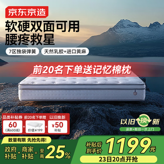 Jingjing tokyo-made back support classic ultra spring mattress latex + jute 7 zones single bag spring master bedroom 1.8x2 meters