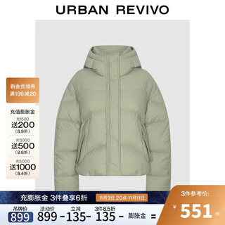 Ur2025 new winter women's casual simple stand collar hooded quilted down jacket uyy150059