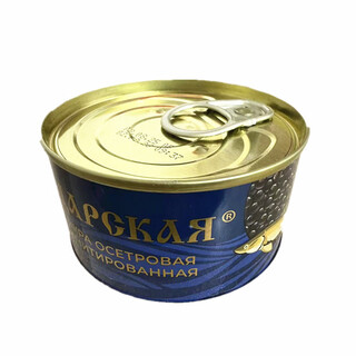 Russian imported caviar fish seafood caviar sushi salad dishes ready-to-eat black bottle caviar 120g