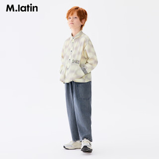 Ma latin (m.latin) children's clothing, boys' fashion shirt, floral yellow 120