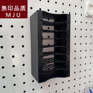 Japanese unprinted round hole metal hole board accessories data cable storage box with adjustable compartment 1 layer 1*1*1cm default value default value (hole diameter 6 hole spacing 16mm) black 6 pcs