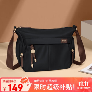 Golf (golf) shoulder crossbody bag women's canvas bag women's bag large capacity commuting versatile women's bag water-repellent mobile phone bag
