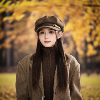 Mmoptop japanese retro literary style beret women's casual and versatile temperament showing face little painter octagonal cloud hat