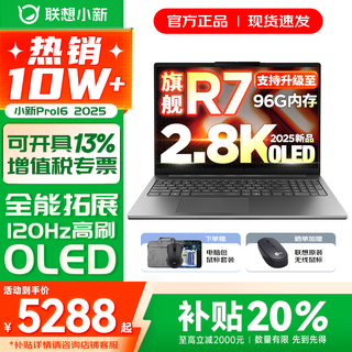 Lenovo xiaoxin 16/xiaoxin pro16 2025 new product ai yuanqi optional subsidy ultra-thin laptop portable office college student gaming design notebook ryzen r7 h255 32g 1tb upgrade pro16 16-inch anti-glare full screen