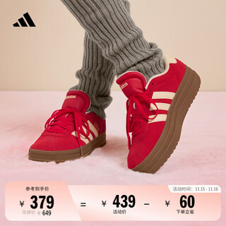 Adidas t-toe shoes vl court bold thick sole increased casual sneakers moral training shoes for women adidas light scarlet/warm vanilla 39