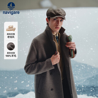 Navikel italian dinghy 25 autumn and winter new men's long woolen coat full wool coat 1341475501