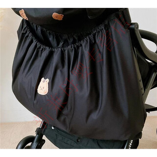 Kaooseen ins korean style baby stroller storage bag, outing bottle diaper storage bag, baby walking artifact storage bag, black squirrel hanging bag size 40x70cm