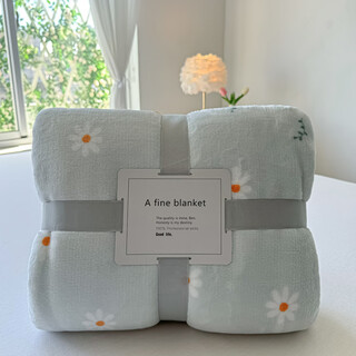 Fantasy milk velvet blanket winter cover blanket machine washable single dormitory blanket shawl nap blanket double sided velvet sheet thick little daisy class a premium product quality inspected/care for health 100x120cm leg cover/baby