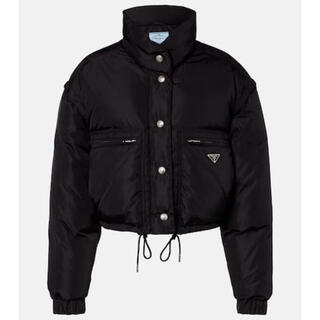 Prada luxury women re nylon short down jacket black 20 | 40 it