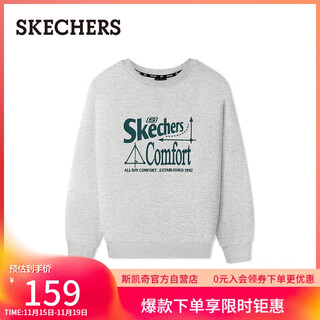 Skechers unisex autumn and winter fleece thermal pullover sweatshirt l325u040
