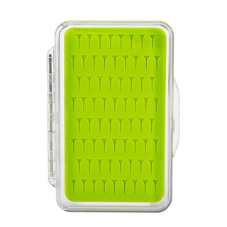 Green fly bait storage box silicone fly bait box transparent flip cover thickened fishing gear box wholesale green small size