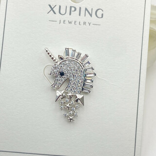 Xuping xuping jewelry alloy fashionable temperament light luxury girls autumn and winter coat unicorn brooch gift jewelry x001176819 brooch