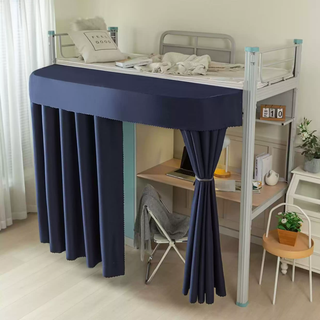 Wing fantasy's new student dormitory type extended table curtain blackout bed curtain for lower bunk dormitory special bed and table blocking curtain blue 2 two-piece curtain + one top length 140*width 30*height 160cm without support rod