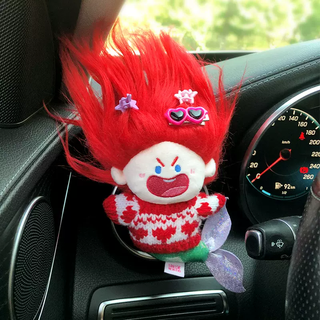 Yusenyi genuine mermaid cotton doll car interior decoration car aromatherapy car air vent decoration girl gift red sweater red hair mermaid air mouth aromatherapy 1g