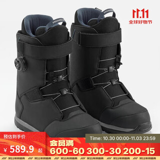 Decathlon snowshoes snowshoes adult ski shoes for men and women couples snb-500-ovwn men's black 45-4490006