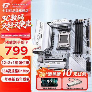 七彩虹（Colorful）B650M WiFi主板 支持AMD锐龙7000/8000/9000系列主板CPU游戏家用主机台式电脑主板 CVN B650M D5 WIFI 【战列舰】