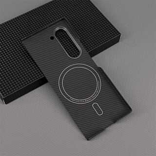 Samsung (samsung) original quality jingying suitable for samsung mobile phone case kevlar protective cover aramid fiber folding screen carbon large hole metal ring fine grain matte black magnetic suction model/single back cover samsung galaxy z fold 6