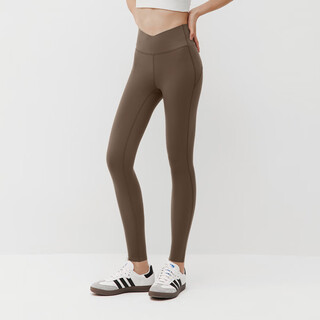 Yottoy cloud pants 4.0 micro-pressure yoga pants for women, high waist, hip lift, fitness pilates suit, sports outer wear, spring, nutshell brown, same style as the master m _ recommended 50-56kg