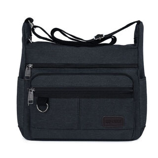 Pickup cat upgraded version men's bag durable canvas bag messenger bag tool bag labor protection men's messenger bag men's school bag one canvas black