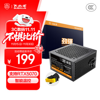 大水牛（BUBALUS）额定750W 劲强750台式电脑主机电源(支持5070显卡/原生PCIE5.1/主动式PFC/多重保护/镀锡铜蟒纹线)