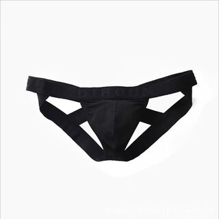 Gay men's thong sexy insertable single c-string underwear fun sexy passionate male attack 01 black sd two styles with different sizes m