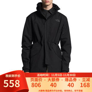 The north face tnf the north face american version for men and women city autumn and winter warm windproof and snowproof jacket parka warm coat jk3-black s