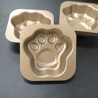 Yusenyi cat claw mold single carbon steel square cat claw cake mold non-stick mold home oven can single cup cat claw mold 1 pack