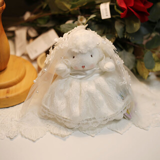 Plush toy girl birthday gift a pair of souvenir bed dolls for girls cloth doll wedding gift boudoir wedding sheep 20 cm muyu island brand