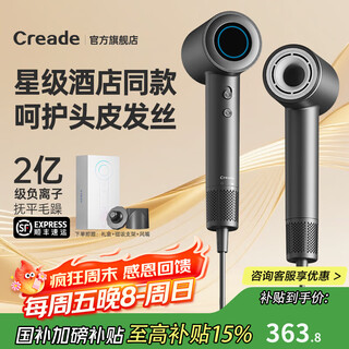 Creade high-speed hair dryer home hair drying high-power quick-drying negative ion hair care hotel hair dryer birthday gift valentine's day gift box k-4032 national subsidy k-4032 platinum gray + magnetic holder