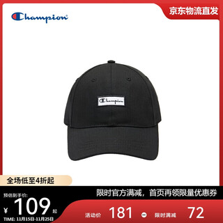 Champion american champion peaked cap for men and women casual sports sunscreen fashion hat 25fwh60 black mic