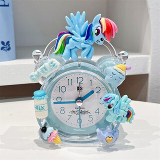 Shijanu children's alarm clock 2025 new powerful wake-up student special battery alarm clock for boys and girls yunbao (free battery)