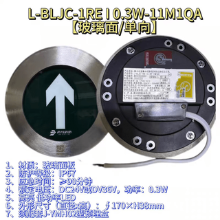 Jade bird fire ground evacuation indicator light embedded emergency fire underground light safety exit induced landmark light glass surface/one-way without base