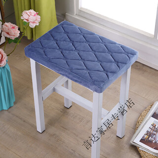 Thickened rectangular stool cover rectangular stool cushion primary school student stool cover dressing table stool cover piano stool cover gold velvet fabric plain blue rectangular 25x35cm edging cloth 5cm