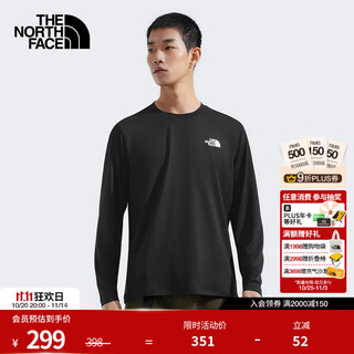 The north face (the north face) long-sleeved t-shirt men's 24/7 quick-drying sports outdoor moisture-wicking and breathable 25 autumn and winter new products | 8dg5 jk3/cosmic black l/175