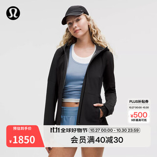 Lululemon丨cross chill women's sports jacket windproof and water repellent lw4cegs black s