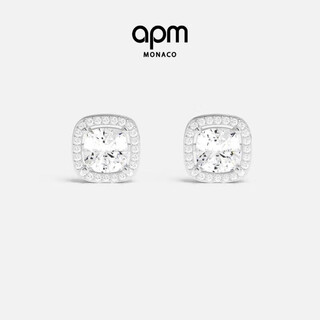 Apm monaco square stud silver earrings fashionable simple temperament jewelry gifts for your girlfriend