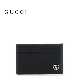 Gucci (gucci) new season ss26 luxury men's gg marmont card holder black one size