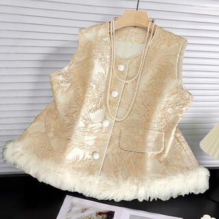 Sibaishe new chinese style cotton vest women's 2025 autumn new retro round neck stacked vest