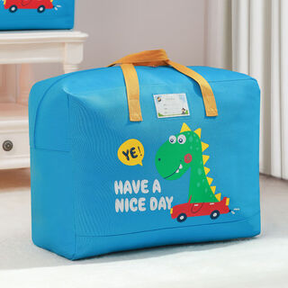 Baicaoyuan kindergarten quilt storage bag bedding organizer bag children's quilt clothes moisture-proof bag large capacity s size 45*39*18 points 5cm ocean blue smart dragon 5 points 0 upgraded thickened oxford cloth