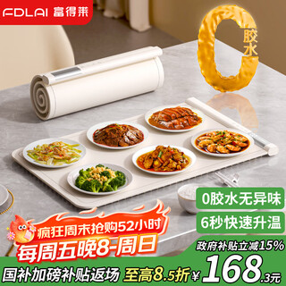Fudelai 0 glue flexible silicone folding warming chopping board 2025 new multifunctional home table mat heating chopping board food insulation plate electric hot plate artifact government subsidy
