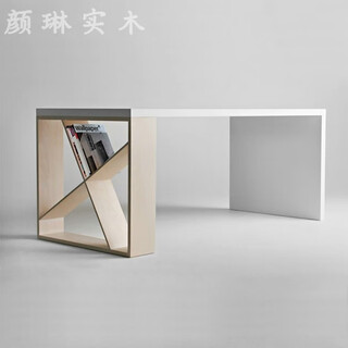 Nordic white solid wood conference table, modern and simple rectangular shape, 240cm, customizable, single table, length 120x width 60x height 75cm