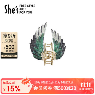 She s akiko hair accessories lover bird embroidered wing clip back head hair shark clip birthday gift for girlfriend