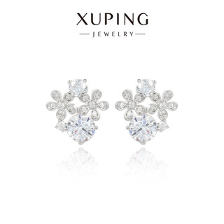 Xuping xuping jewelry alloy fashionable temperament sweet and versatile flower earrings gift jewelry white