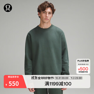 lululemon丨Steady State 男士圆领卫衣 透气 LM3ERXS 幽深丛林绿 L